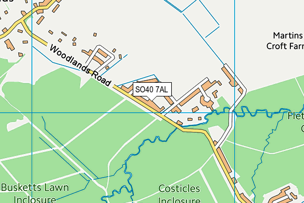 SO40 7AL map - OS VectorMap District (Ordnance Survey)