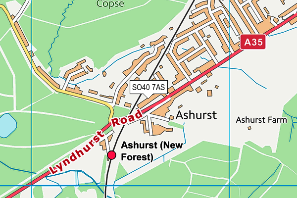 SO40 7AS map - OS VectorMap District (Ordnance Survey)