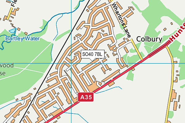 SO40 7BL map - OS VectorMap District (Ordnance Survey)