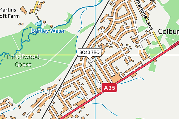 SO40 7BQ map - OS VectorMap District (Ordnance Survey)