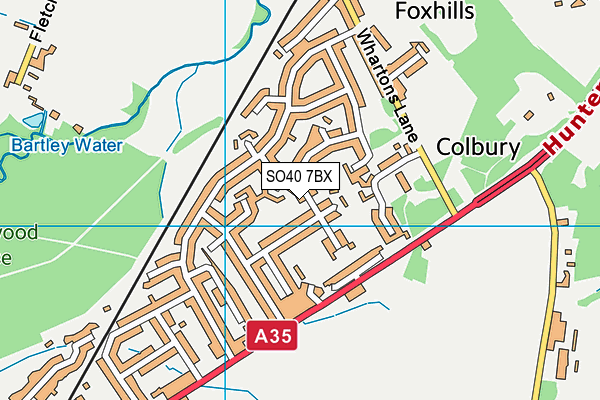 SO40 7BX map - OS VectorMap District (Ordnance Survey)
