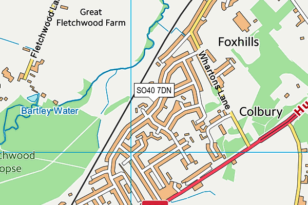 SO40 7DN map - OS VectorMap District (Ordnance Survey)