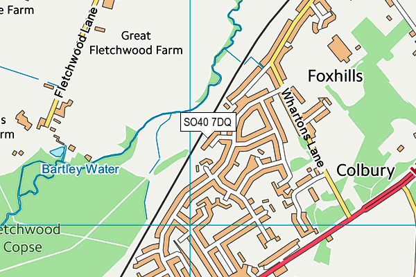 SO40 7DQ map - OS VectorMap District (Ordnance Survey)