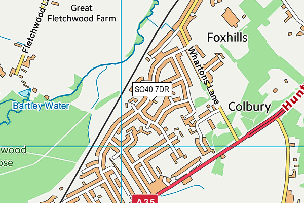 SO40 7DR map - OS VectorMap District (Ordnance Survey)