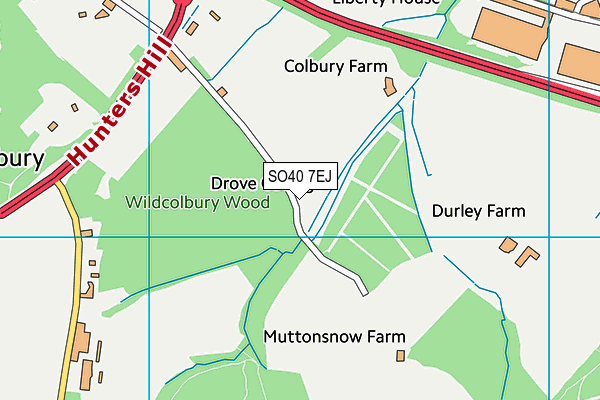 SO40 7EJ map - OS VectorMap District (Ordnance Survey)