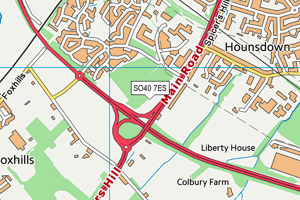 SO40 7ES map - OS VectorMap District (Ordnance Survey)