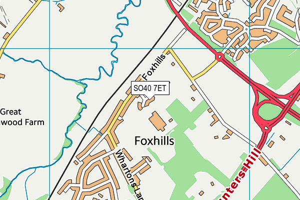 SO40 7ET map - OS VectorMap District (Ordnance Survey)