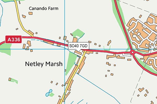 SO40 7GD map - OS VectorMap District (Ordnance Survey)