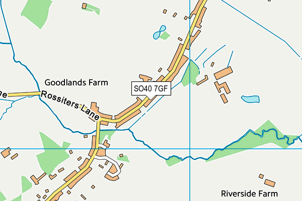 SO40 7GF map - OS VectorMap District (Ordnance Survey)