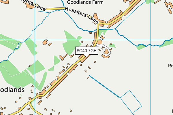 SO40 7GH map - OS VectorMap District (Ordnance Survey)