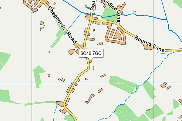 SO40 7GQ map - OS VectorMap District (Ordnance Survey)