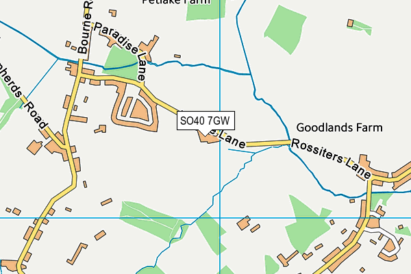 SO40 7GW map - OS VectorMap District (Ordnance Survey)