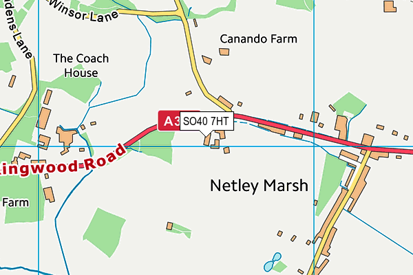 SO40 7HT map - OS VectorMap District (Ordnance Survey)