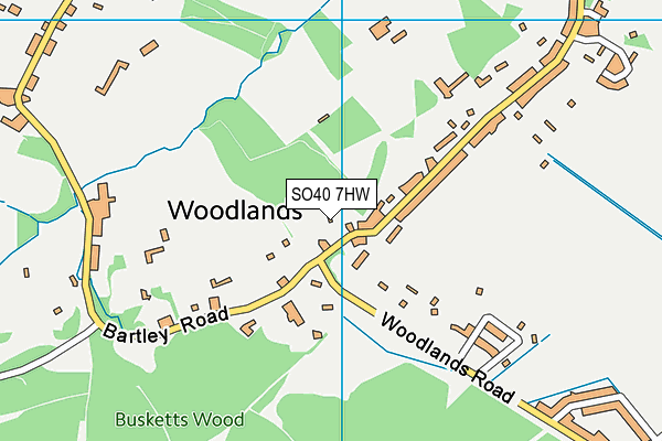 SO40 7HW map - OS VectorMap District (Ordnance Survey)