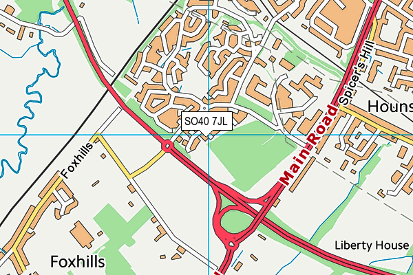 SO40 7JL map - OS VectorMap District (Ordnance Survey)