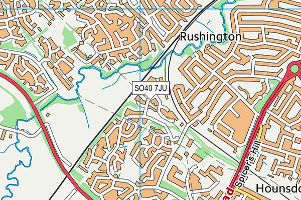 SO40 7JU map - OS VectorMap District (Ordnance Survey)