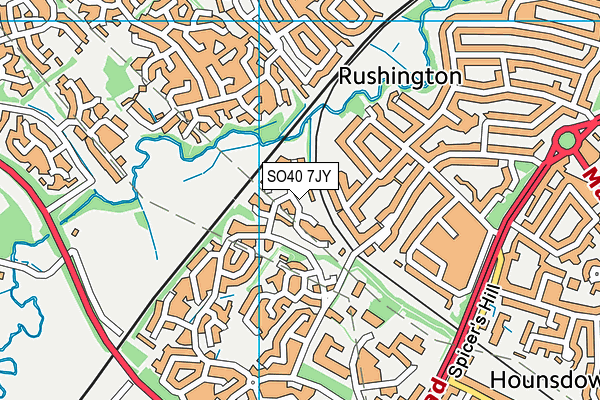 SO40 7JY map - OS VectorMap District (Ordnance Survey)