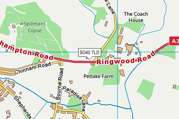 SO40 7LD map - OS VectorMap District (Ordnance Survey)