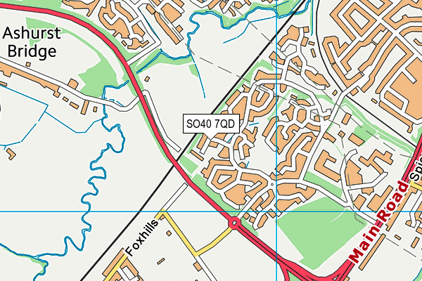SO40 7QD map - OS VectorMap District (Ordnance Survey)