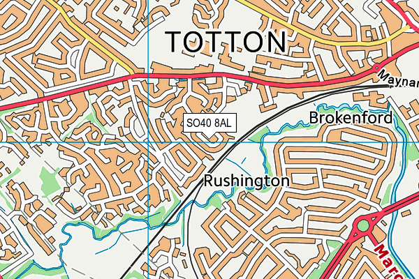 SO40 8AL map - OS VectorMap District (Ordnance Survey)