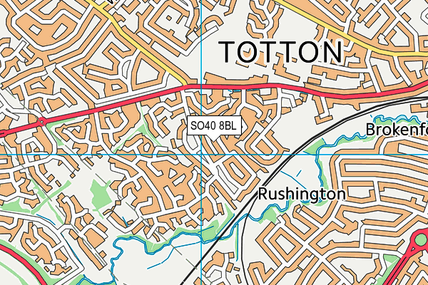 SO40 8BL map - OS VectorMap District (Ordnance Survey)