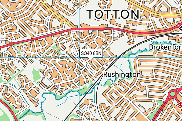 SO40 8BN map - OS VectorMap District (Ordnance Survey)