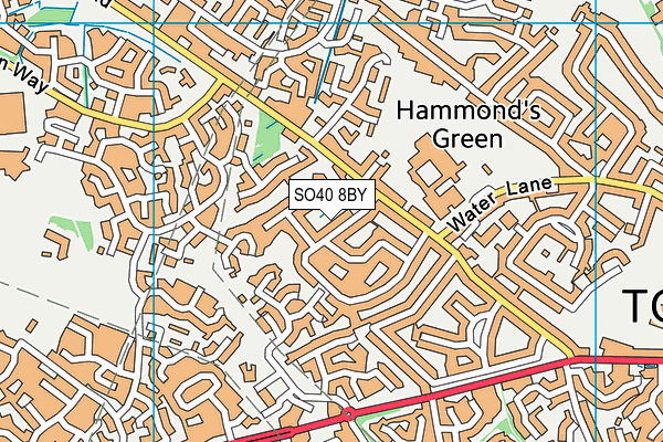SO40 8BY map - OS VectorMap District (Ordnance Survey)