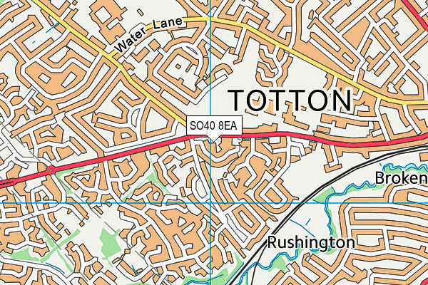 SO40 8EA map - OS VectorMap District (Ordnance Survey)