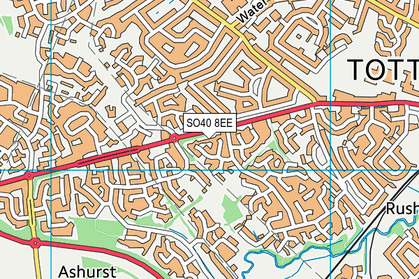 SO40 8EE map - OS VectorMap District (Ordnance Survey)