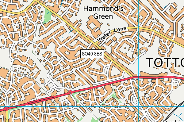 SO40 8ES map - OS VectorMap District (Ordnance Survey)