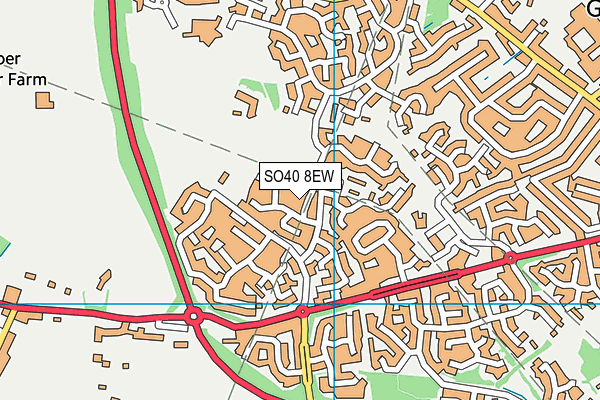 SO40 8EW map - OS VectorMap District (Ordnance Survey)