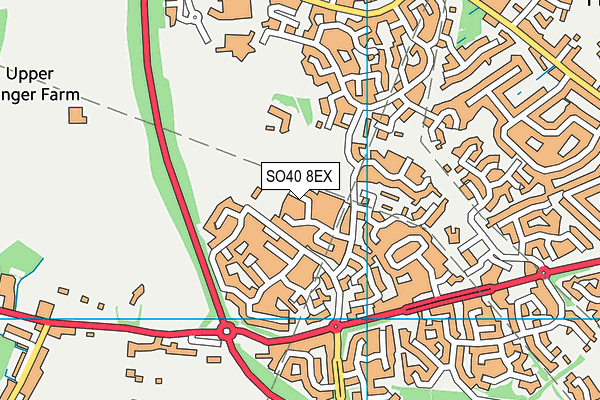 SO40 8EX map - OS VectorMap District (Ordnance Survey)