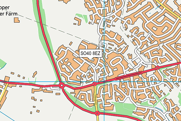SO40 8EZ map - OS VectorMap District (Ordnance Survey)