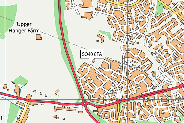 SO40 8FA map - OS VectorMap District (Ordnance Survey)