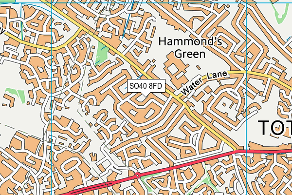 SO40 8FD map - OS VectorMap District (Ordnance Survey)