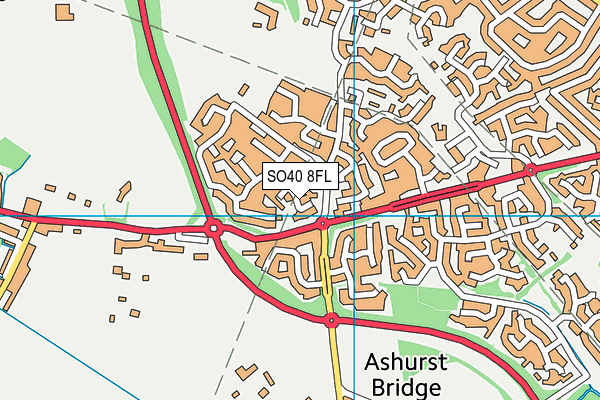 SO40 8FL map - OS VectorMap District (Ordnance Survey)