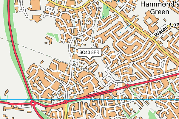 SO40 8FR map - OS VectorMap District (Ordnance Survey)