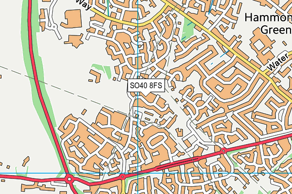 SO40 8FS map - OS VectorMap District (Ordnance Survey)