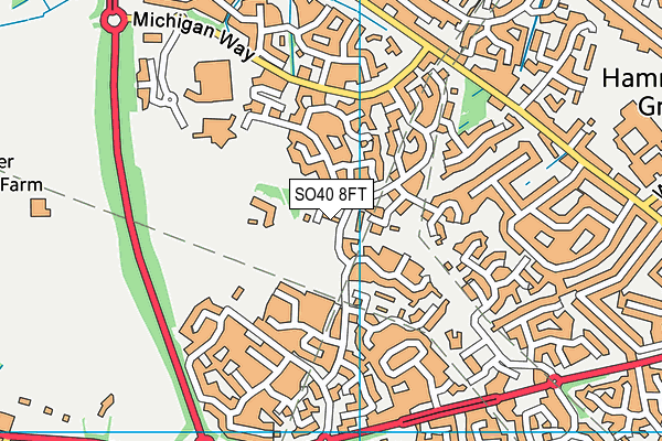 SO40 8FT map - OS VectorMap District (Ordnance Survey)