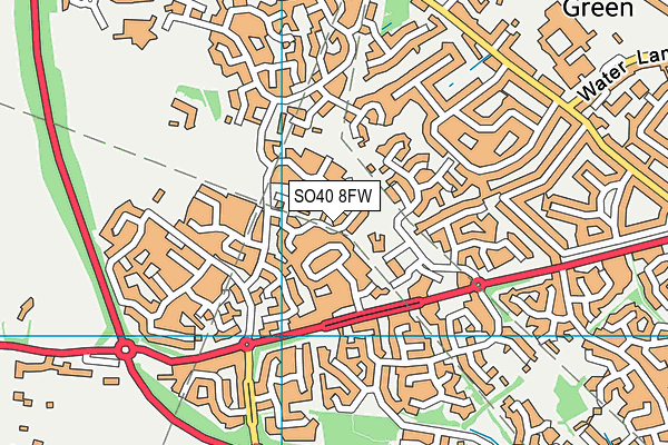 SO40 8FW map - OS VectorMap District (Ordnance Survey)