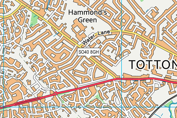 SO40 8GH map - OS VectorMap District (Ordnance Survey)