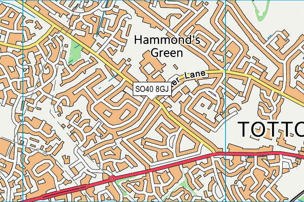 SO40 8GJ map - OS VectorMap District (Ordnance Survey)