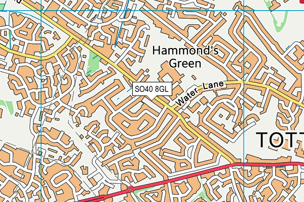 SO40 8GL map - OS VectorMap District (Ordnance Survey)