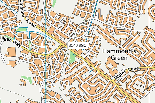 SO40 8GQ map - OS VectorMap District (Ordnance Survey)
