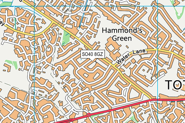 SO40 8GZ map - OS VectorMap District (Ordnance Survey)