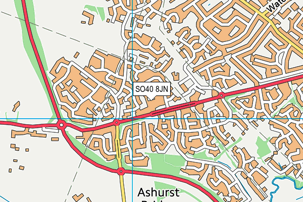 SO40 8JN map - OS VectorMap District (Ordnance Survey)