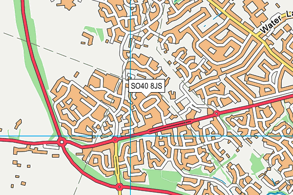SO40 8JS map - OS VectorMap District (Ordnance Survey)