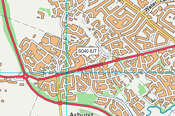 SO40 8JT map - OS VectorMap District (Ordnance Survey)