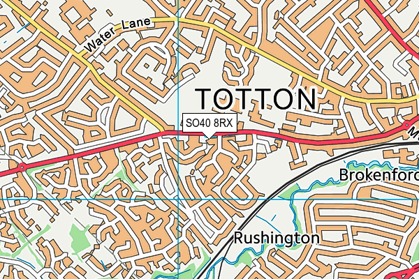 SO40 8RX map - OS VectorMap District (Ordnance Survey)