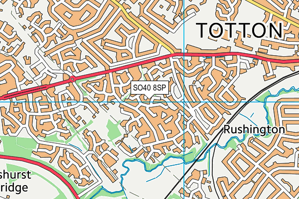 SO40 8SP map - OS VectorMap District (Ordnance Survey)